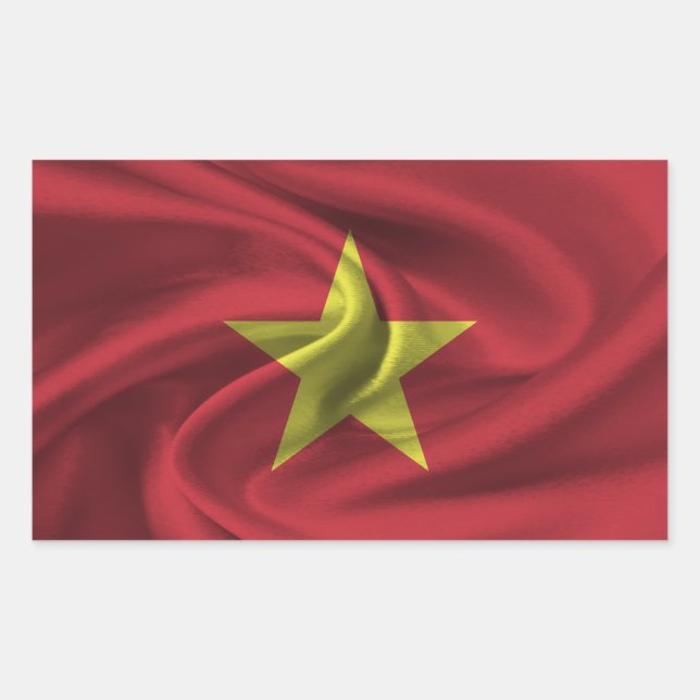 Vietnam Flag Rectangular Sticker (Front)
