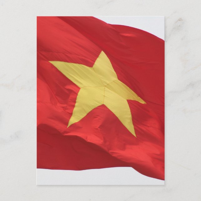 vietnam flag red postcard (Front)
