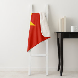 Vietnam flag sherpa blanket