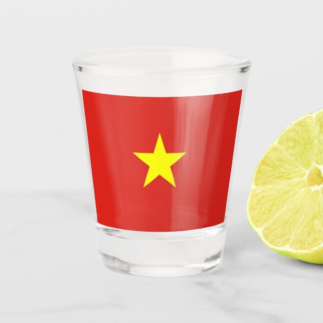 Vietnam Flag Shot Glass (Front)