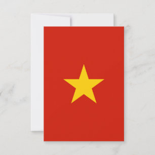 Vietnam flag thank you card