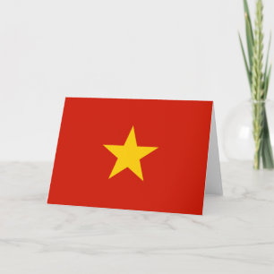 Vietnam flag thank you card
