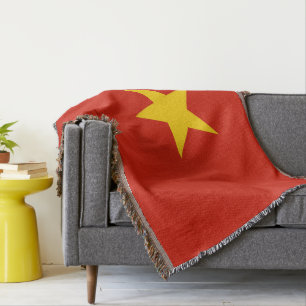 Vietnam flag throw blanket