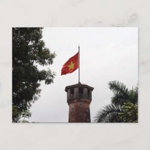 vietnam flag tower postcard