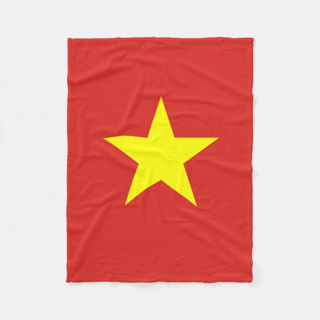 Vietnam flag Vietnamese star Fleece Blanket (Front)