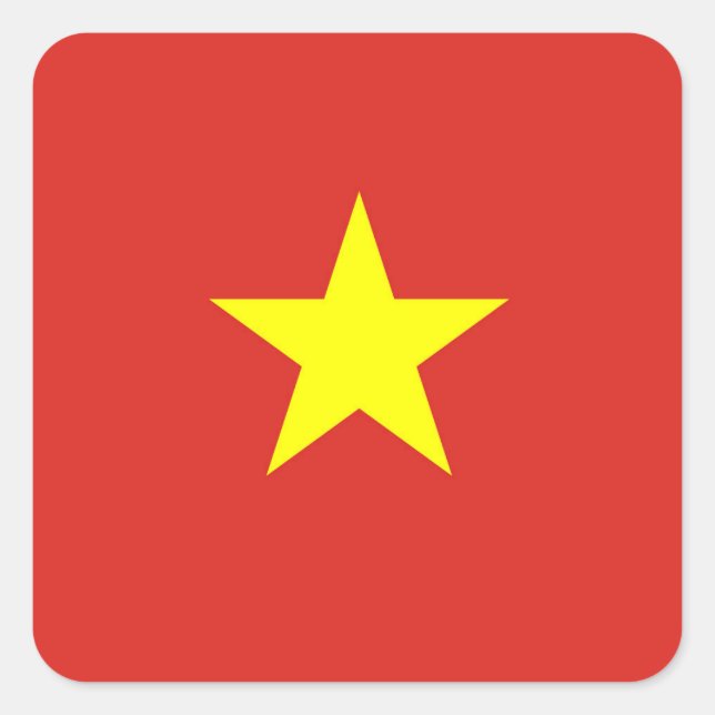 Vietnam flag Vietnamese star Square Sticker (Front)