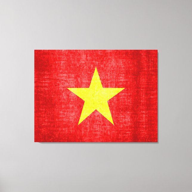 Vietnam Flag Vintage Canvas Print (Front)