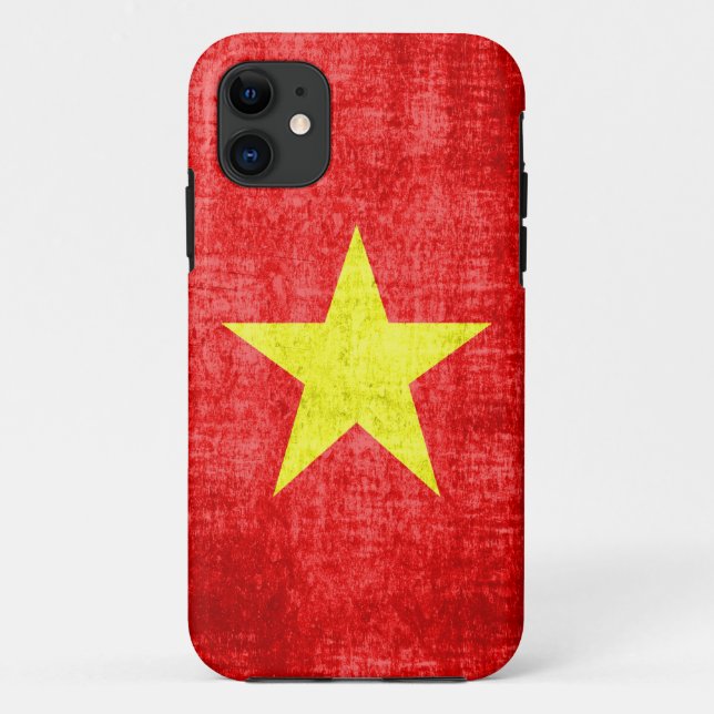 Vietnam Flag Vintage Case-Mate iPhone Case (Back)