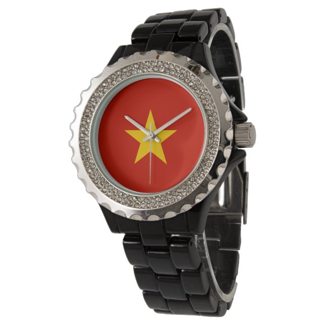 Vietnam flag watch (Angled)