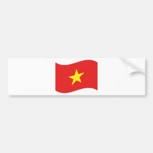 Vietnam Flag Wave Bumper Sticker