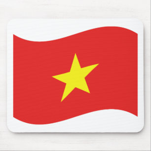 Vietnam Flag Wave Mouse Mat