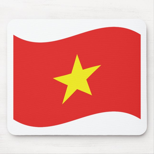 Vietnam Flag Wave Mouse Mat (Front)