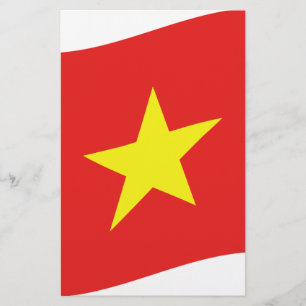 Vietnam Flag Wave Stationery