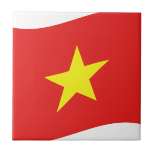Vietnam Flag Wave Tile