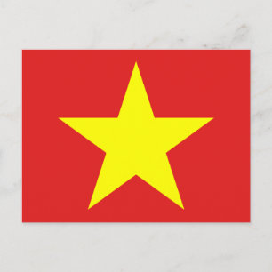 Vietnam Flag Yellow star Horizontal Postcard