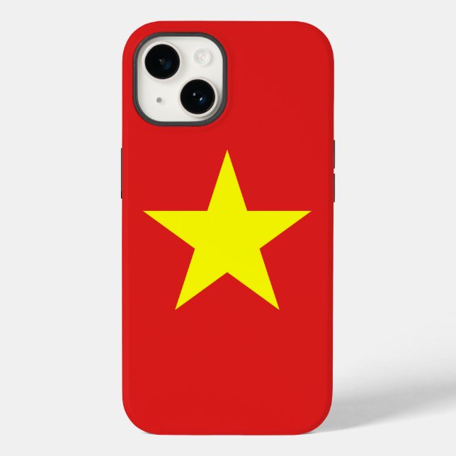 Vietnam Flag yellow Star Iphone case (Back)