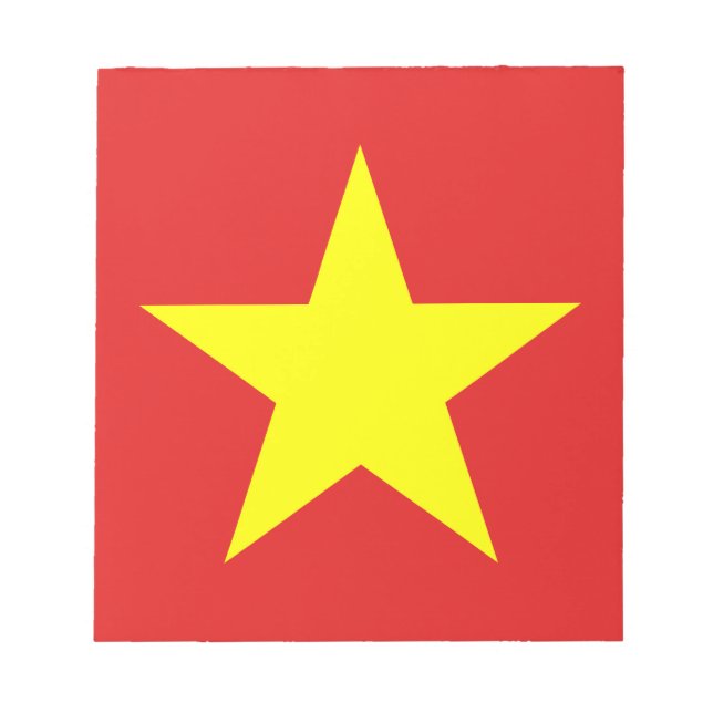 Vietnam Flag Yellow Star Notepad (Front)