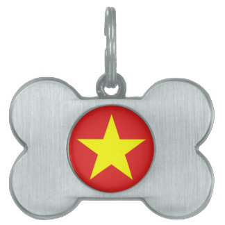 Vietnam Flag Yellow Star pet's Tag