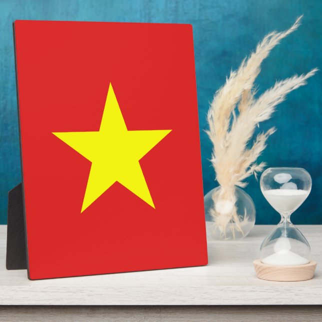 Vietnam Flag Yellow Star Plaque (Side)