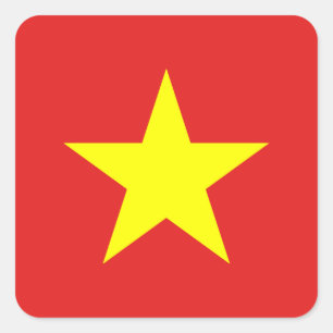 Vietnam Flag Yellow Star Square sticker