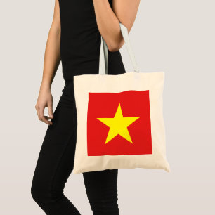 Vietnam Flag Yellow Star Tote Bag