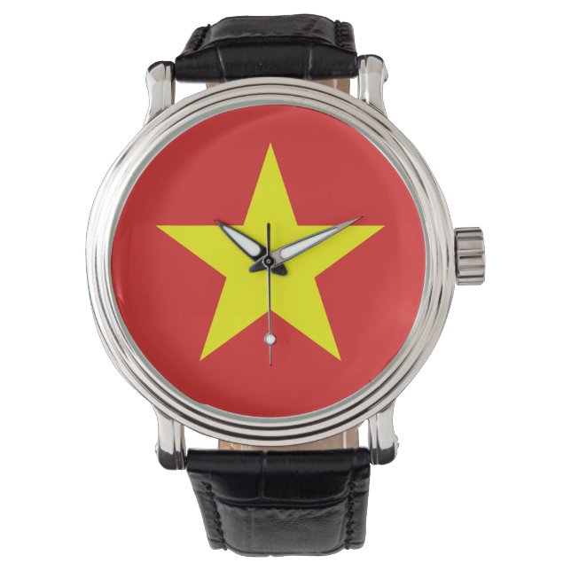 Vietnam Flag  Yellow Star Watch (Front)