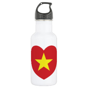 Vietnam Heart Flag 532 Ml Water Bottle