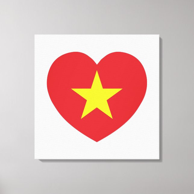 Vietnam Heart Flag Canvas Print (Front)