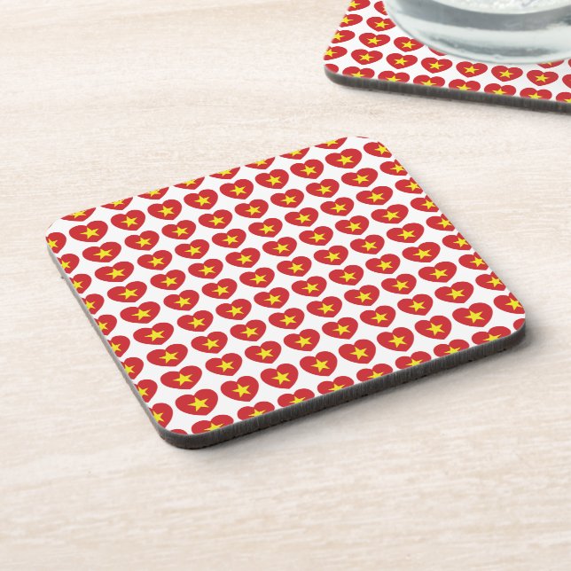 Vietnam Heart Flag Coaster (Left Side)