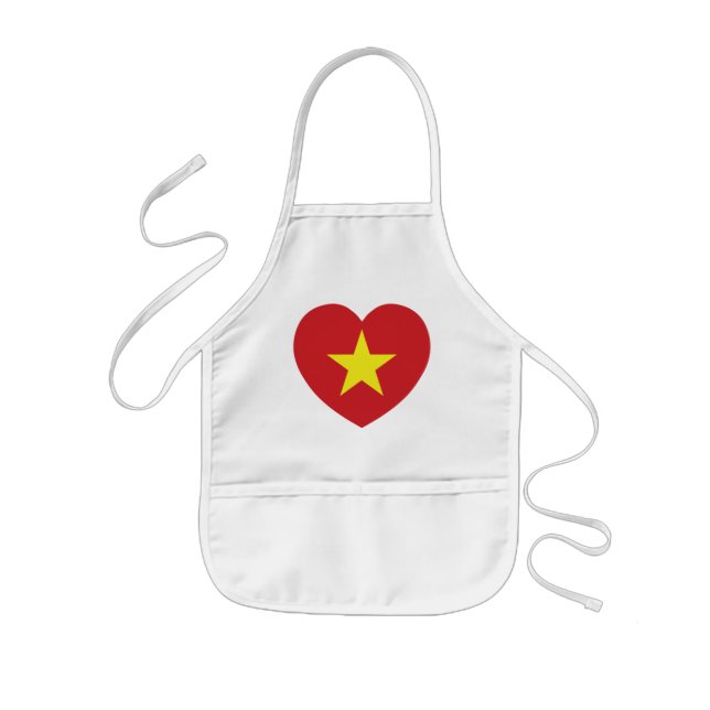 Vietnam Heart Flag Kids Apron (Front)