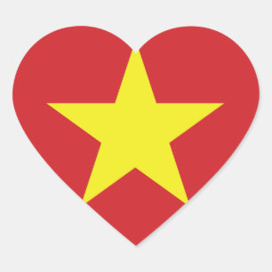 Vietnam Heart Flag Sticker