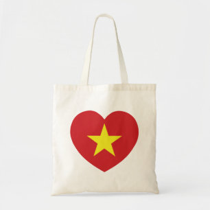 Vietnam Heart Flag Tote Bag