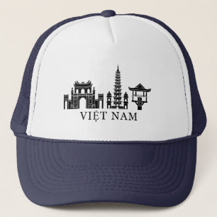 Vietnam landmarks trucker hat