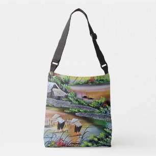 Vietnam Landscape Rice Fields Crossbody Bag