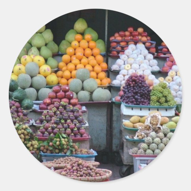 Vietnam Market Classic Round Sticker (Front)