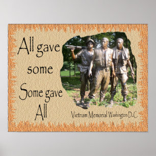 Vietnam Memorial on Background Poster