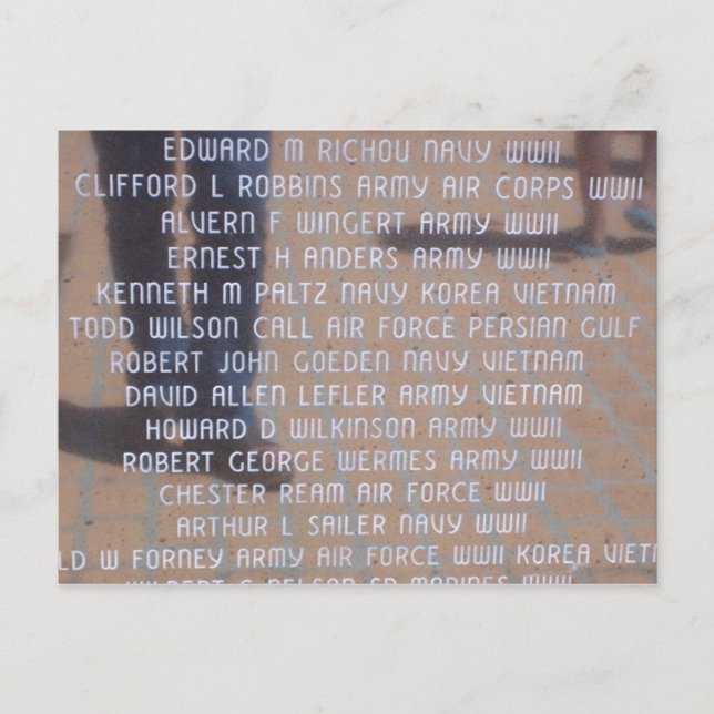 Vietnam Memorial Postcard (Front)