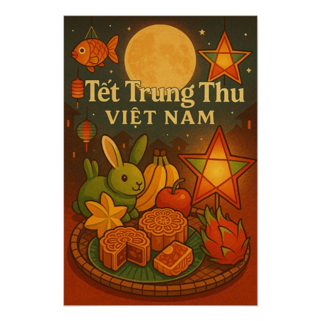 Vietnam Mid-Autumn Festival Feast 2025 Poster (Front)