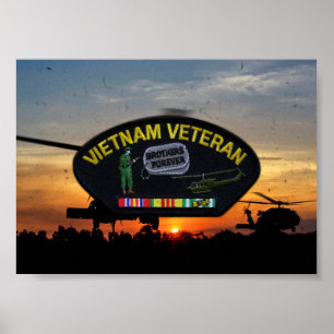 Vietnam Nam War LRRPS Veterans Vets Patch Poster