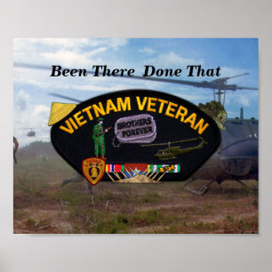 Vietnam Nam War Vets Veterans Patch Poster