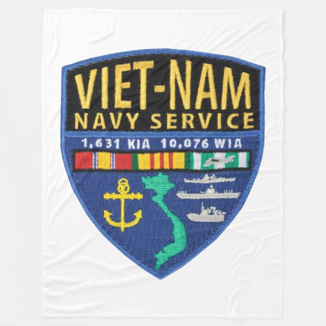 VIETNAM NAVY SERVICE FLEECE BLANKET (Front)