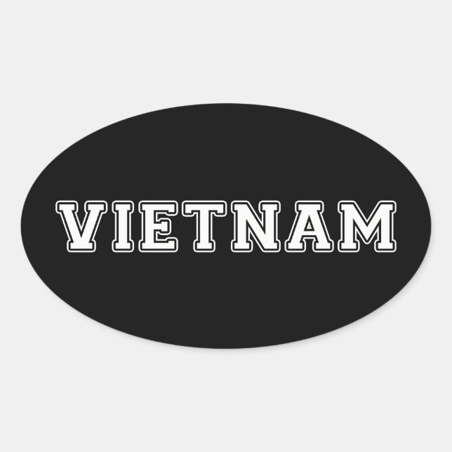 Vietnam Oval Sticker (Front)