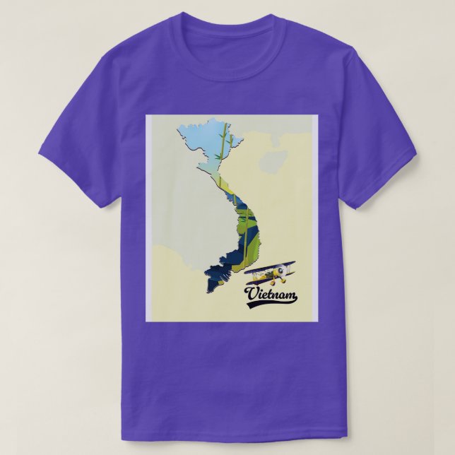 Vietnam retro map T-Shirt (Design Front)