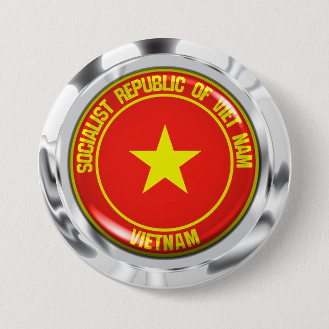 Vietnam Round Emblem 7.5 Cm Round Badge (Front)