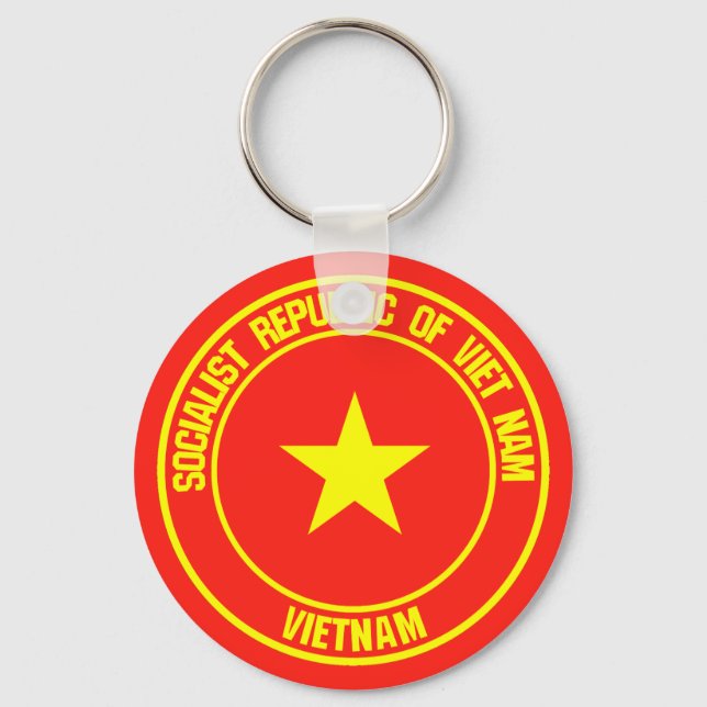 Vietnam Round Emblem Key Ring (Front)