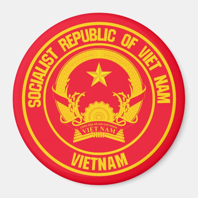 Vietnam Round Emblem Magnet (Front)