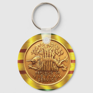 Vietnam service medal key ring