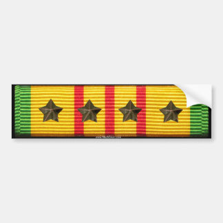 Vietnam Service Ribbon - 4 Campaign Stars Bumper Sticker