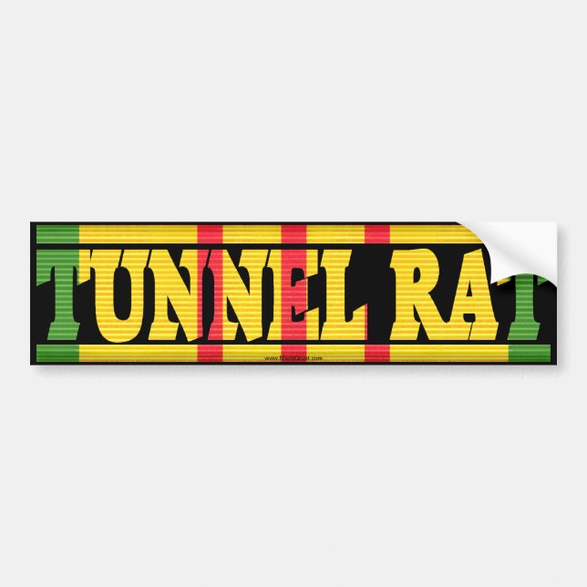 Vietnam Service Ribbon Tunnel Rat Bumper Sticker (Front)