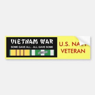 VIETNAM SERVICE RIBBONS - NAVY VET BUMPER STICKER